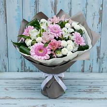 Букет цветов из:  Герберы, Альстромерии и Хризантемы #REPLACE_PRED# Мичуринске