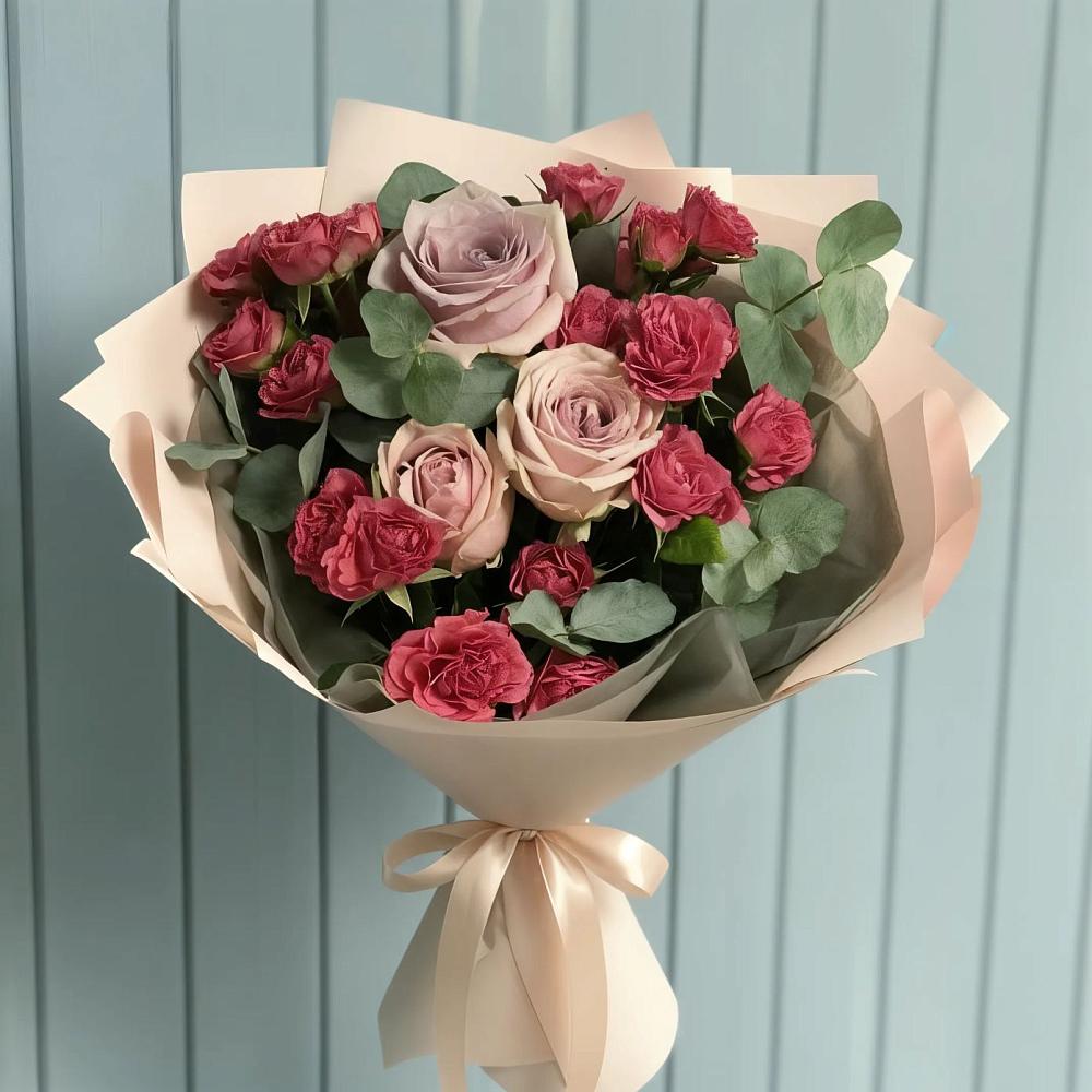 Букет цветов из: Гвоздики и Розы в Мичуринске