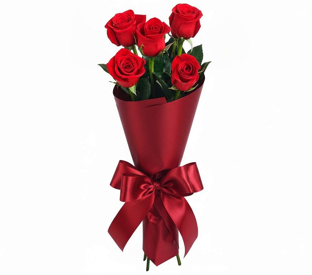 Букет 5 Красных роз Эдлесс Лав в Мичуринске