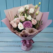 Букет цветов из:  Розы и Лизиантусы в Мичуринске