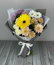 Букет цветов из:  Розы, Герберы и Хризантемы #REPLACE_PRED# Мичуринске