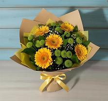 Букет цветов из:  Герберы и Хризантемы в Мичуринске