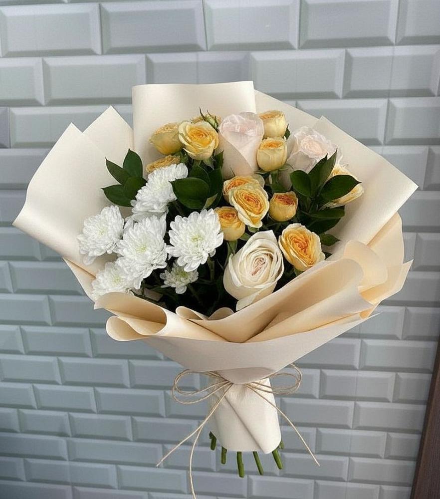 Букет цветов из: Розы и Хризантемы в Мичуринске