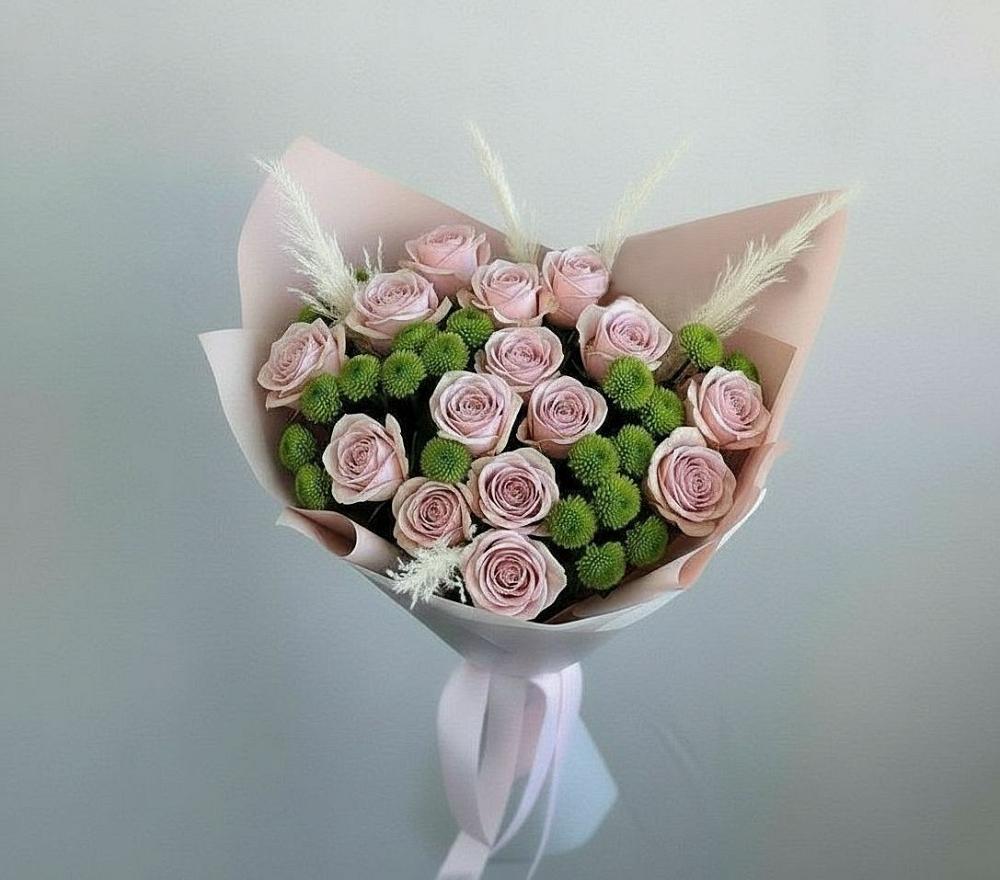 Букет цветов из: Розы и Хризантемы в Мичуринске