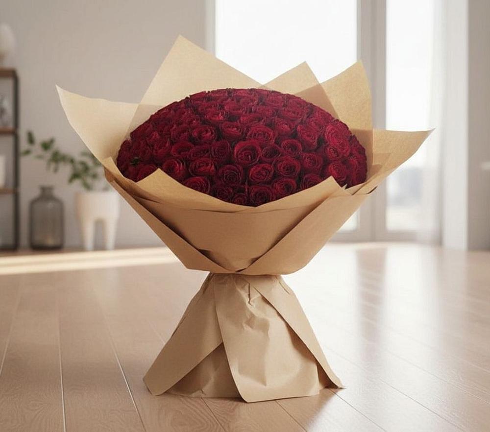 Букет 101 Красная роза в Мичуринске