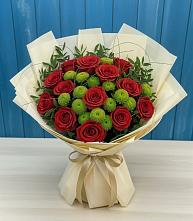 Букет цветов из:  Розы и Хризантемы в Мичуринске