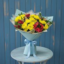 Букет цветов из:  Альстромерии и Хризантемы в Мичуринске