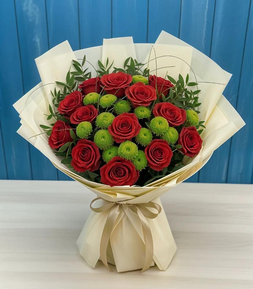 Букет цветов из: Розы и Хризантемы в Мичуринске